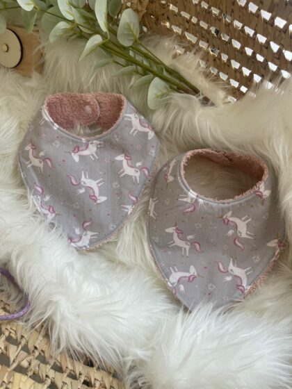 Duo bavoirs licorne