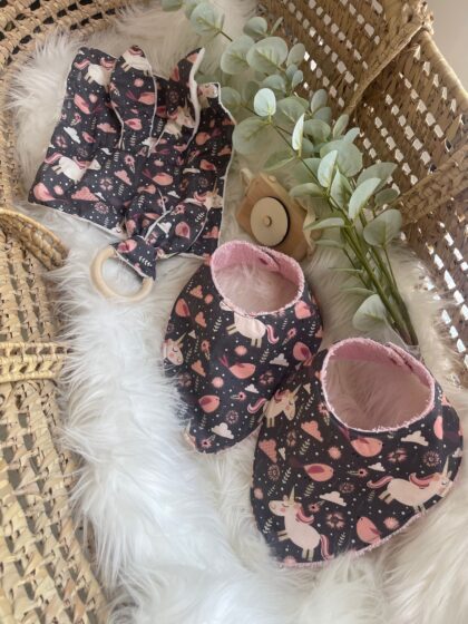 Coffret naissance licorne et oiseaux